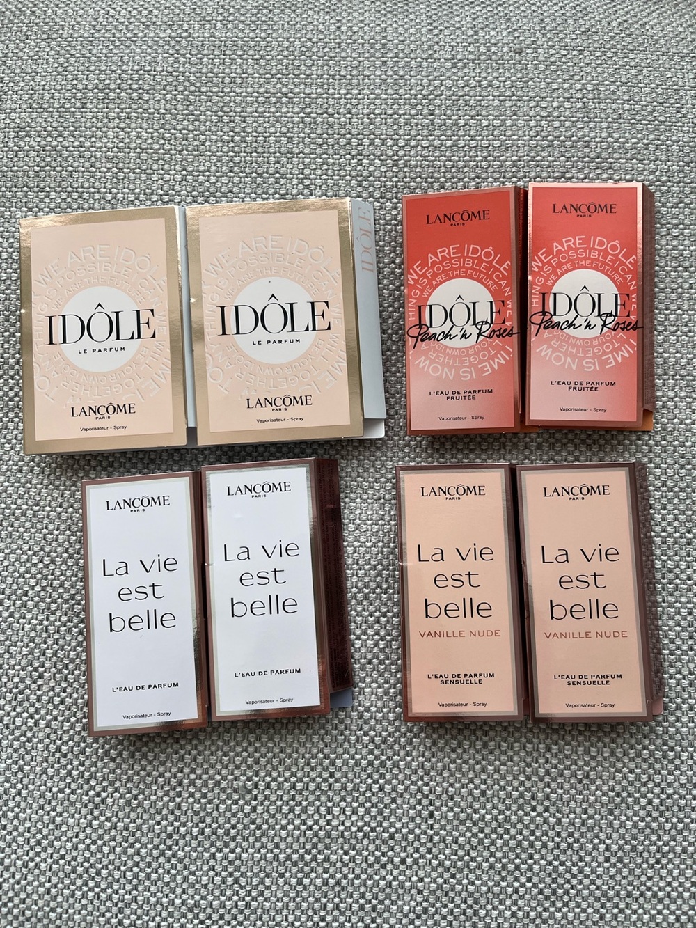 8/19$ Idôle & La Vie Est Belle Fragrance Sample Set